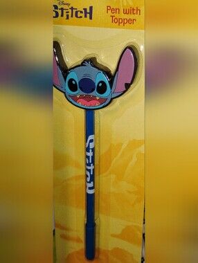 Stitch Character Pen - Blue with Pink Accents